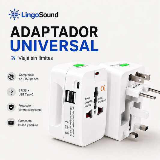 Adaptador Universal de Viaje - 3 en 1