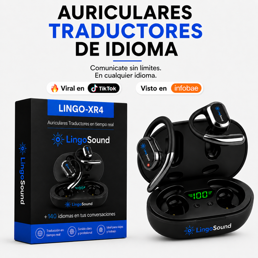 LingoSound XR4 - Auriculares traductores de idioma en tiempo real